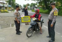 KAPOLSEK KADIPATEN PIMPIN OPERASI YUSTISl SORE DALAM RANGKA CEGAH COVID PATUHI PROKES.